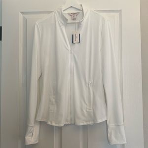 Tommy Bahama Women’s Golf UPF 50 Full Zip Jacket in White Size L